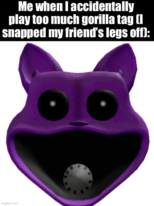 Shitpost I guess | Me when I accidentally play too much gorilla tag (I snapped my friend’s legs off): | image tagged in wawa | made w/ Imgflip meme maker