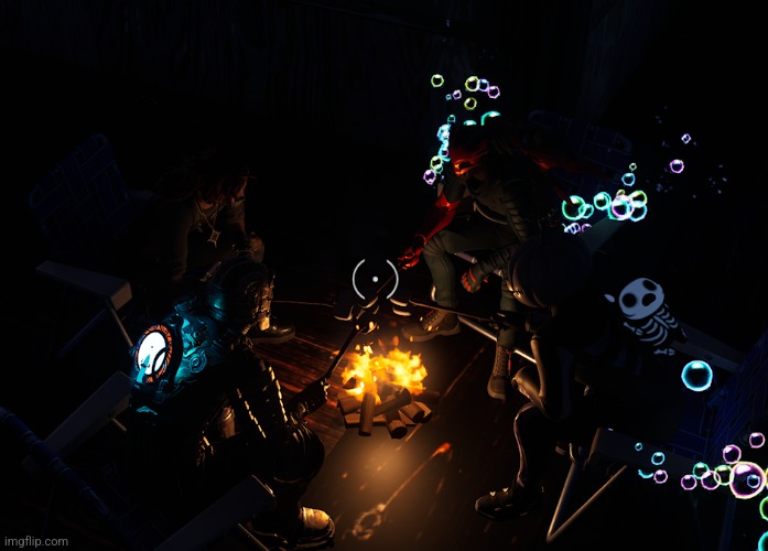 Me and the boys roasting smores in a Fortnite horror map | made w/ Imgflip meme maker