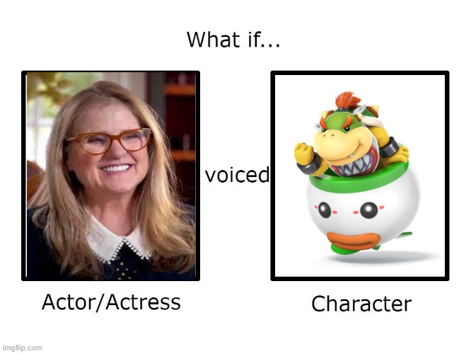 What if Nancy Cartwright voiced Bowser Jr.(for the super mario movie 2) | image tagged in what if this actor or actress voiced this character,nancy cartwright,super mario,bowser jr,super mario movie | made w/ Imgflip meme maker