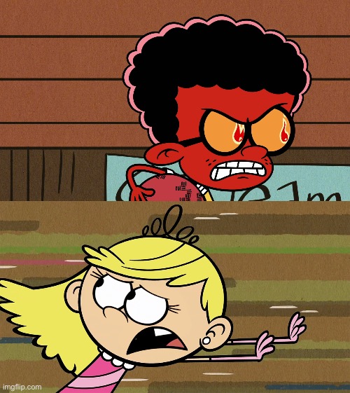 Lola Loud Being a Chased by Clyde's Rage | image tagged in the loud house,nickelodeon,deviantart,meme,angry,mad | made w/ Imgflip meme maker