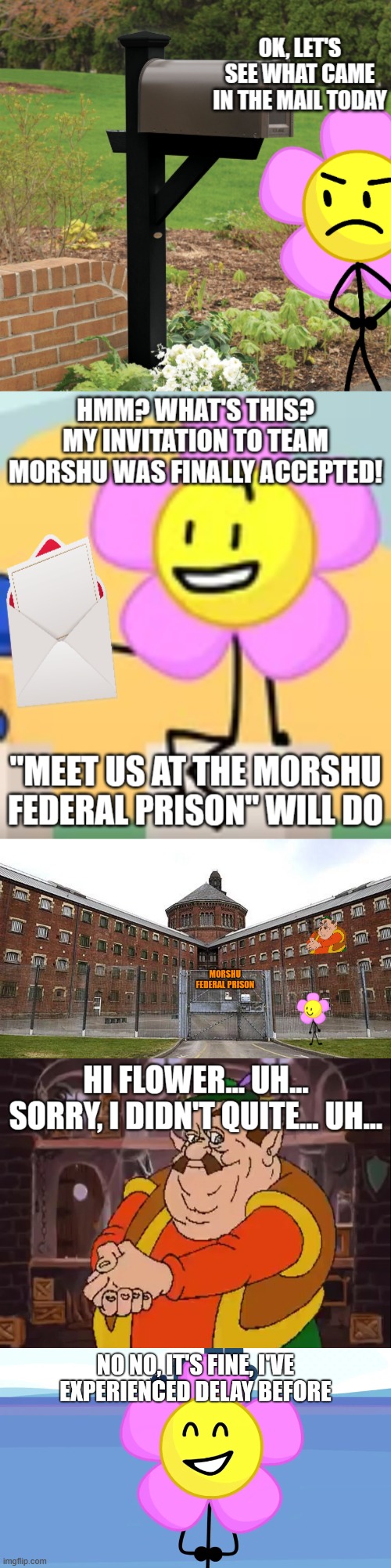 Flower is now on Team Morshu | made w/ Imgflip meme maker