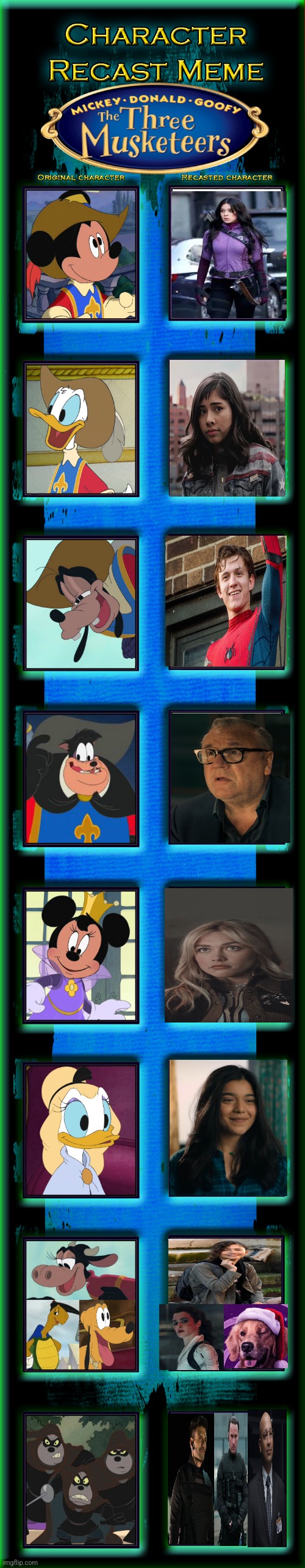 Mickey, Donald, Goofy The Three Muskeeters casting | image tagged in mickey donald goofy the three muskeeters casting | made w/ Imgflip meme maker