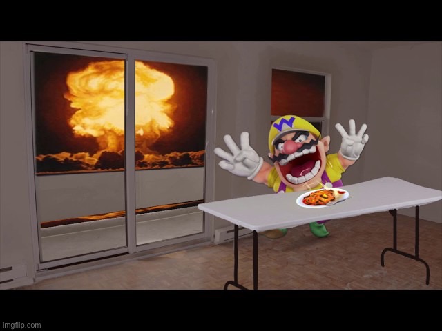Wario dies in the bombing of Hiroshima while eating spicy curry | made w/ Imgflip meme maker