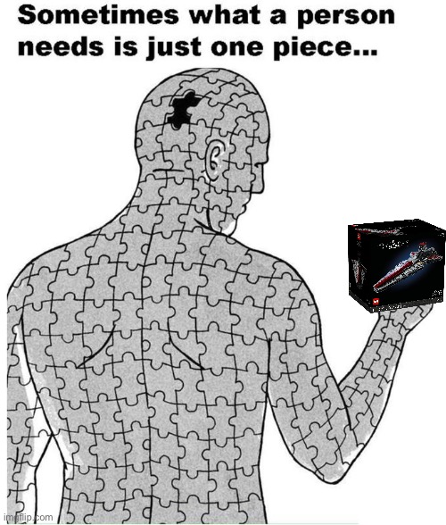 Sometimes what a person needs is just one piece | image tagged in sometimes what a person needs is just one piece | made w/ Imgflip meme maker