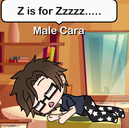 Male Cara is tired. He needs some sleep! | image tagged in pop up school 2,pus2,x is for x,male cara,sleep | made w/ Imgflip meme maker