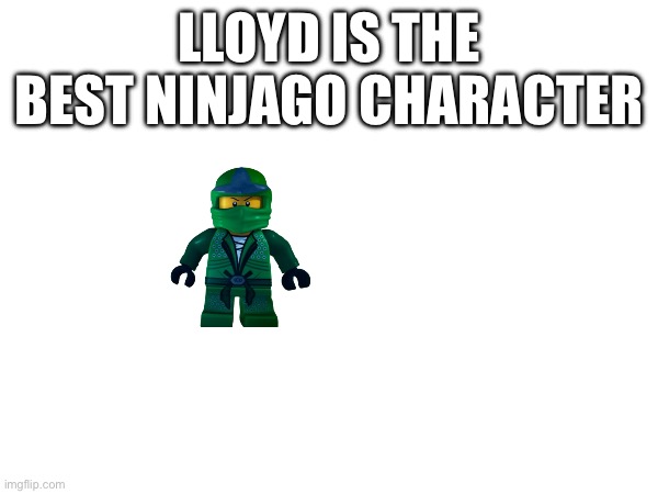 Yay | LLOYD IS THE BEST NINJAGO CHARACTER | image tagged in could i be the green ninja | made w/ Imgflip meme maker