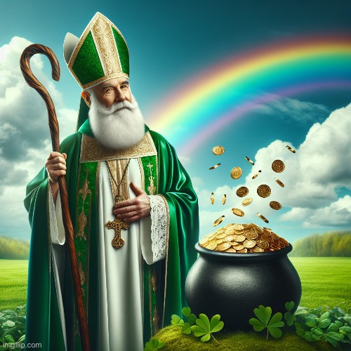 AI image for St Patrick’s Day | image tagged in saint patrick's day,gold | made w/ Imgflip meme maker