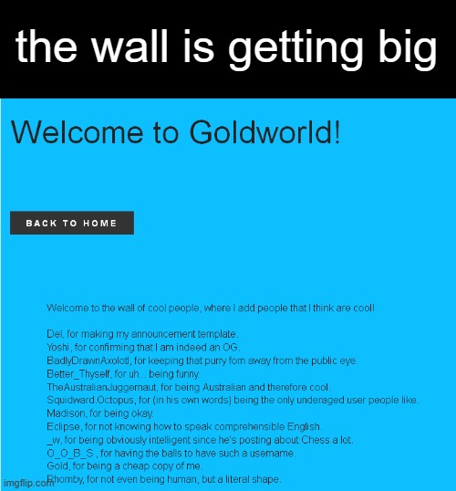 the wall is getting big | made w/ Imgflip meme maker