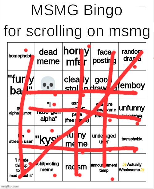 why did I get so many fucking bingos | image tagged in msmg bingo | made w/ Imgflip meme maker
