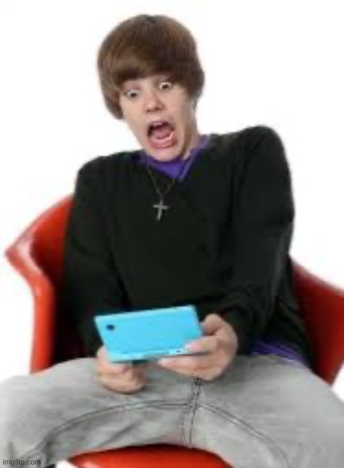 image tagged in justin beiber nintendo ds | made w/ Imgflip meme maker