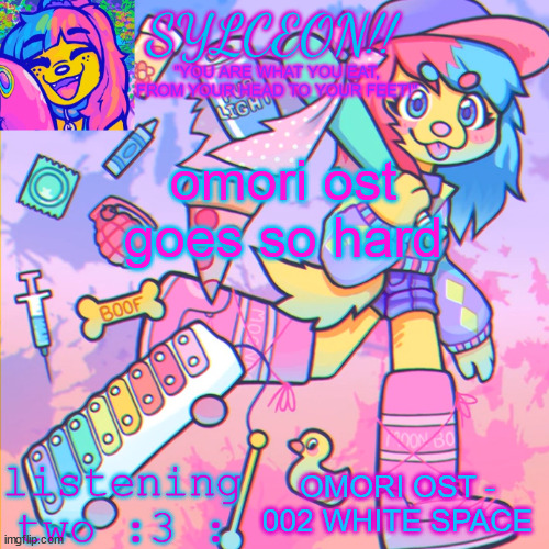 THIS IS SYLCEON SPEAKJIN AND UR LISTENIN 2 4LUNG!! | omori ost goes so hard; OMORI OST - 002 WHITE SPACE | image tagged in this is sylceon speakjin and ur listenin 2 4lung | made w/ Imgflip meme maker