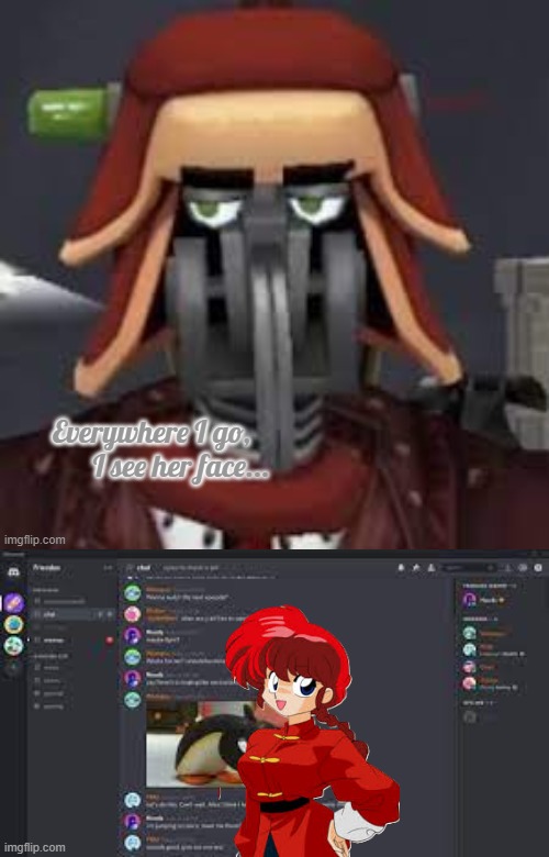 Ah yes, Transgender from Discord Tiupperbox | image tagged in everywhere i go i see her face | made w/ Imgflip meme maker