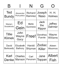Serial killer bingo Blank Meme Template