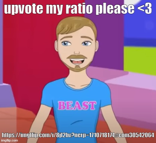 beast | upvote my ratio please <3; https://imgflip.com/i/8jl2bv?nerp=1710718174#com30542064 | image tagged in beast | made w/ Imgflip meme maker