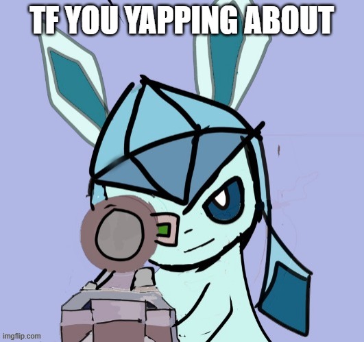 TF YOU YAPPING ABOUT | image tagged in frost | made w/ Imgflip meme maker