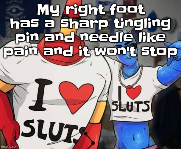 Tf did my nervous system develop a bdsm fetish | My right foot has a sharp tingling pin and needle like pain and it won't stop | image tagged in ayo ozzy drix wtf | made w/ Imgflip meme maker