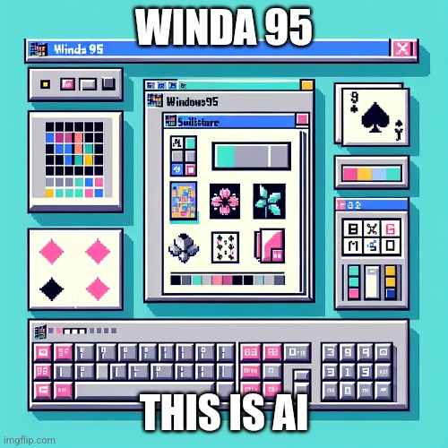 WINDA 95; THIS IS AI | image tagged in ai | made w/ Imgflip meme maker