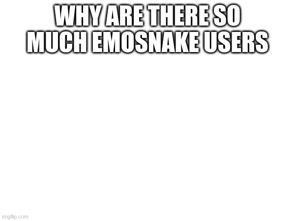 m | WHY ARE THERE SO MUCH EMOSNAKE USERS | image tagged in m | made w/ Imgflip meme maker