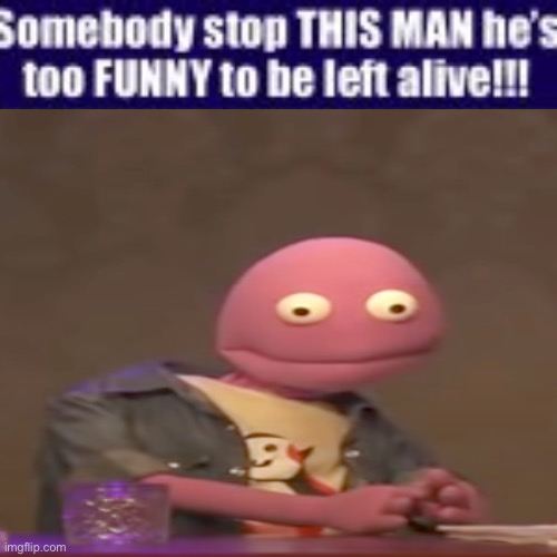 He’s fucking hilarious | image tagged in somebody stop this man he s too funny to be left alive | made w/ Imgflip meme maker