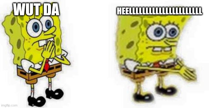 Spongebob *Inhale* Boi | WUT DA; HEELLLLLLLLLLLLLLLLLLLLLL | image tagged in spongebob inhale boi | made w/ Imgflip meme maker