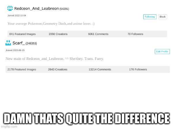 DAMN THATS QUITE THE DIFFERENCE | made w/ Imgflip meme maker