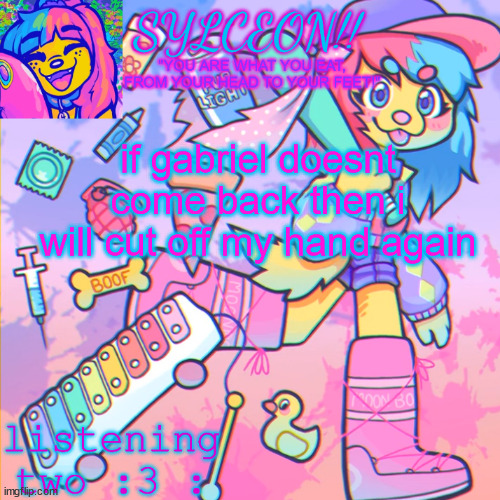 /hj | if gabriel doesnt come back then i will cut off my hand again | image tagged in this is sylceon speakjin and ur listenin 2 4lung | made w/ Imgflip meme maker