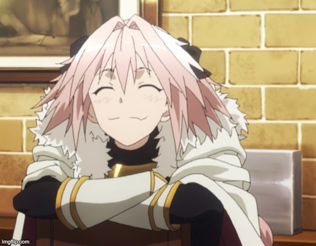 not offensive but ok | image tagged in astolfo | made w/ Imgflip meme maker