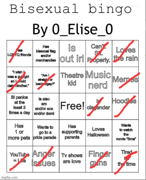 Bisexual bingo | image tagged in bisexual bingo | made w/ Imgflip meme maker