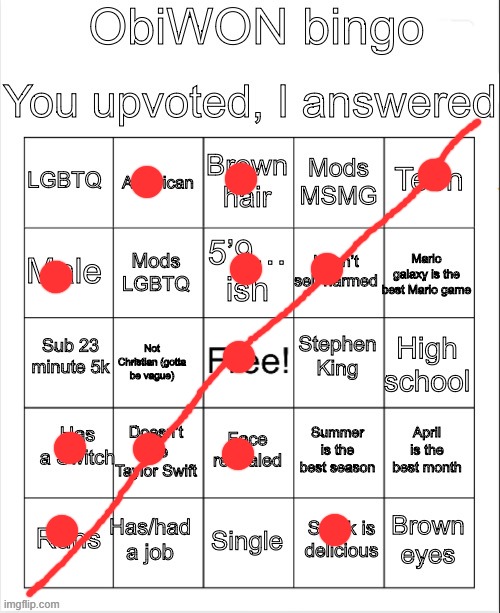 If you count 13 as a teen, bingo. | image tagged in obiwon bingo | made w/ Imgflip meme maker