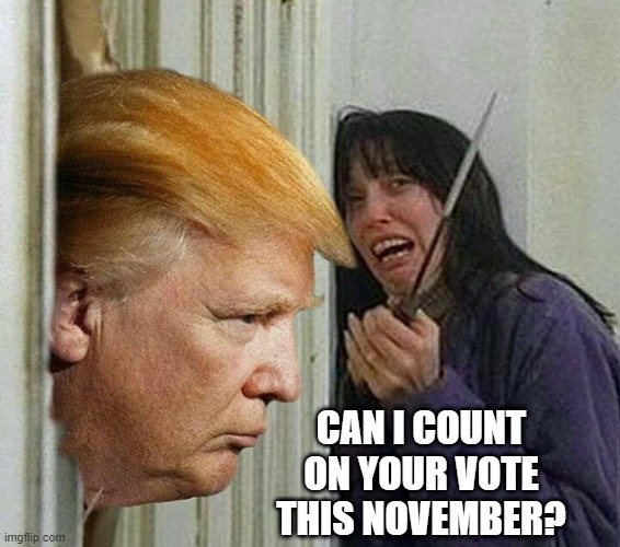 The Trumping | CAN I COUNT ON YOUR VOTE THIS NOVEMBER? | image tagged in politics,trump | made w/ Imgflip meme maker