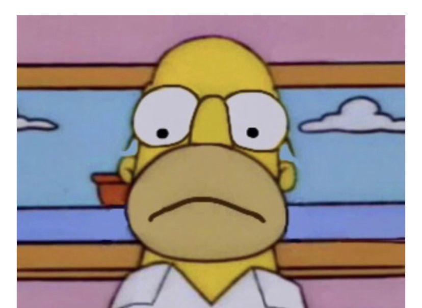 Homer looking down Blank Meme Template
