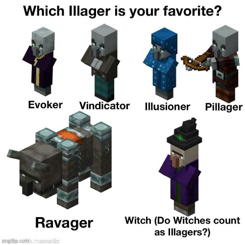 man fuck zodiac signs what illager is your favorite | made w/ Imgflip meme maker