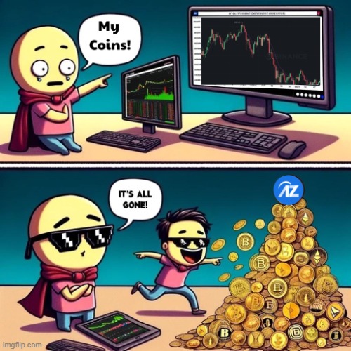 Think big, think long-term gains! | image tagged in ai meme,memes,funny memes,cryptocurrency,cryptography | made w/ Imgflip meme maker