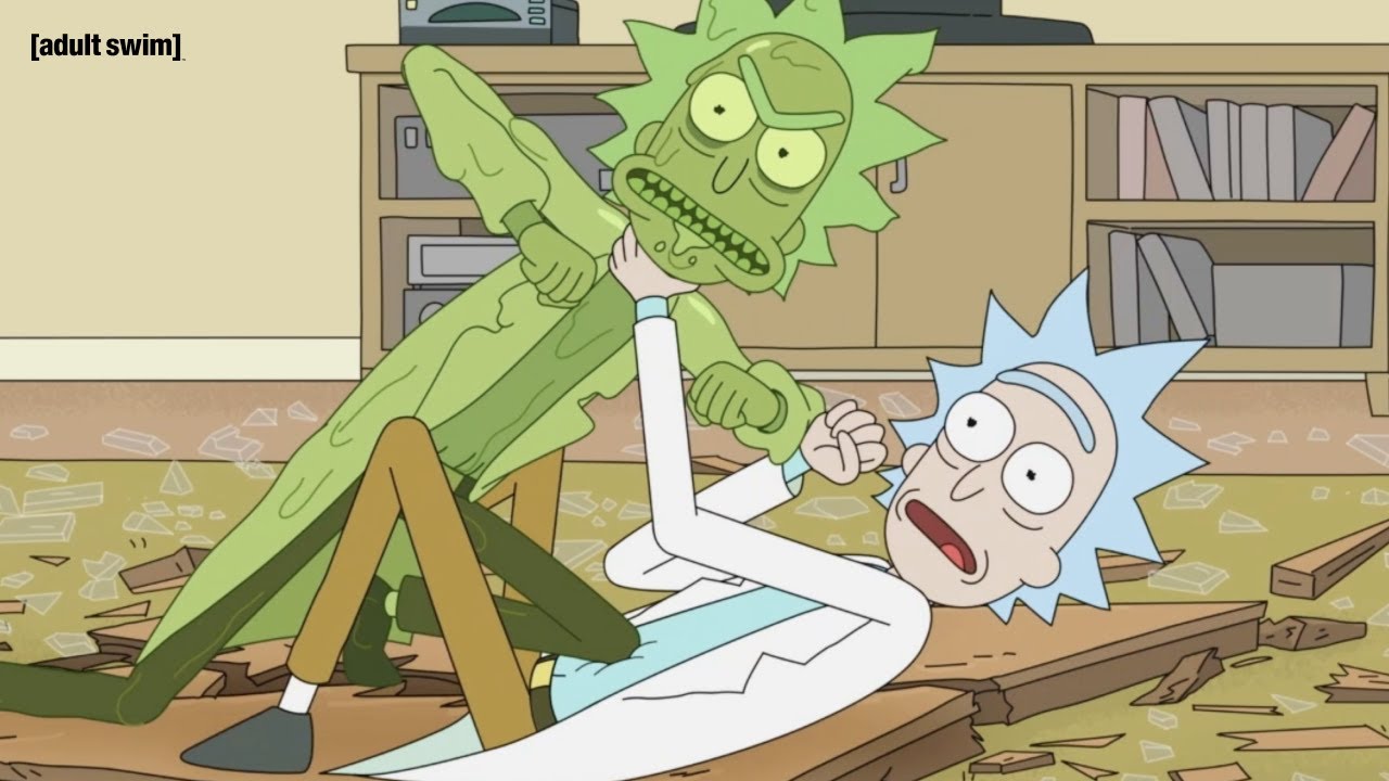 High Quality toxic rick fight Blank Meme Template