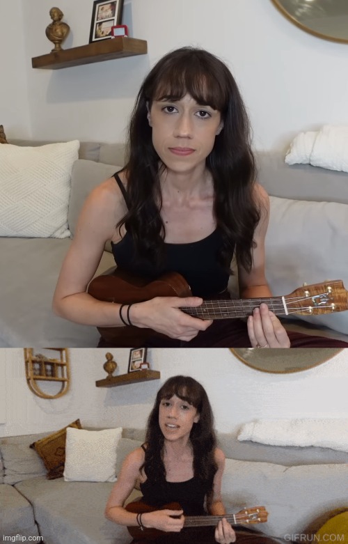 me in music class | image tagged in colleen ballinger ukulele apology,collen ballinger,me in msu | made w/ Imgflip meme maker