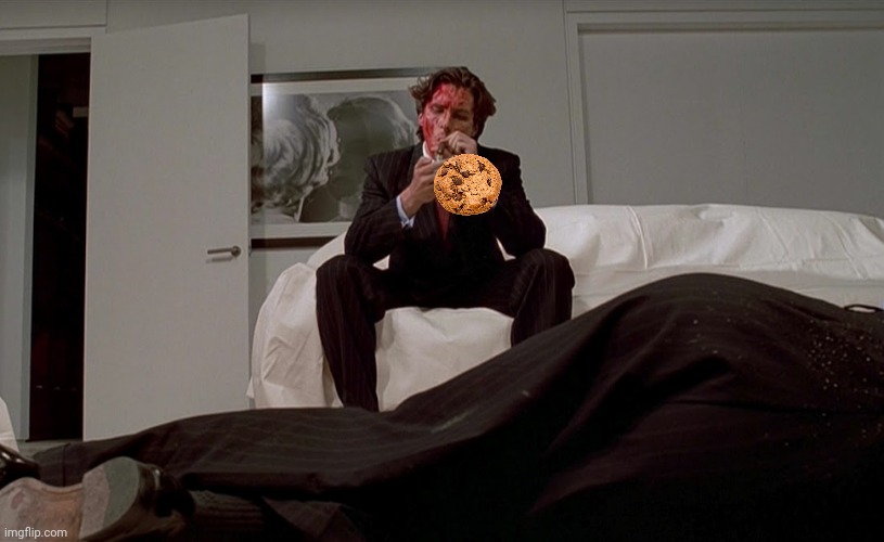 Patrick bateman in blood | image tagged in patrick bateman in blood | made w/ Imgflip meme maker
