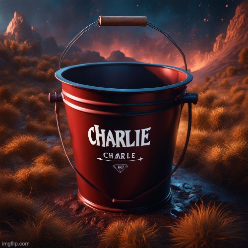 Charlie (the) Bucket | image tagged in willy wonka,funny,lol,paradox,bucket | made w/ Imgflip meme maker