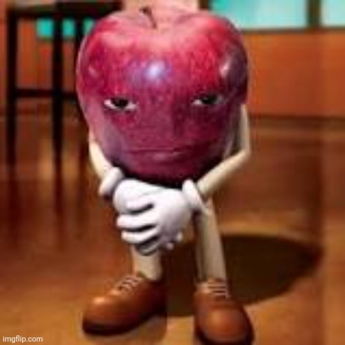 apple staring | image tagged in apple staring | made w/ Imgflip meme maker