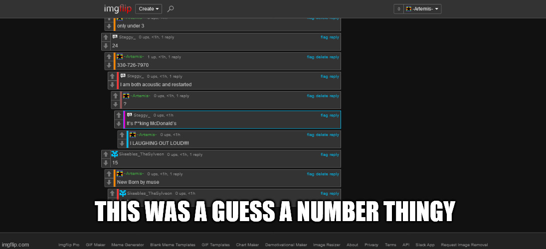 THIS WAS A GUESS A NUMBER THINGY | image tagged in msmg | made w/ Imgflip meme maker