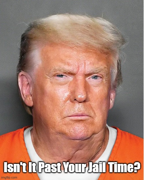 A Question For Donald Trump. | Isn't It Past Your Jail Time? | image tagged in trump,prison,jail time | made w/ Imgflip meme maker