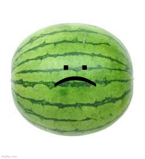 Watermelon | :( | image tagged in watermelon | made w/ Imgflip meme maker