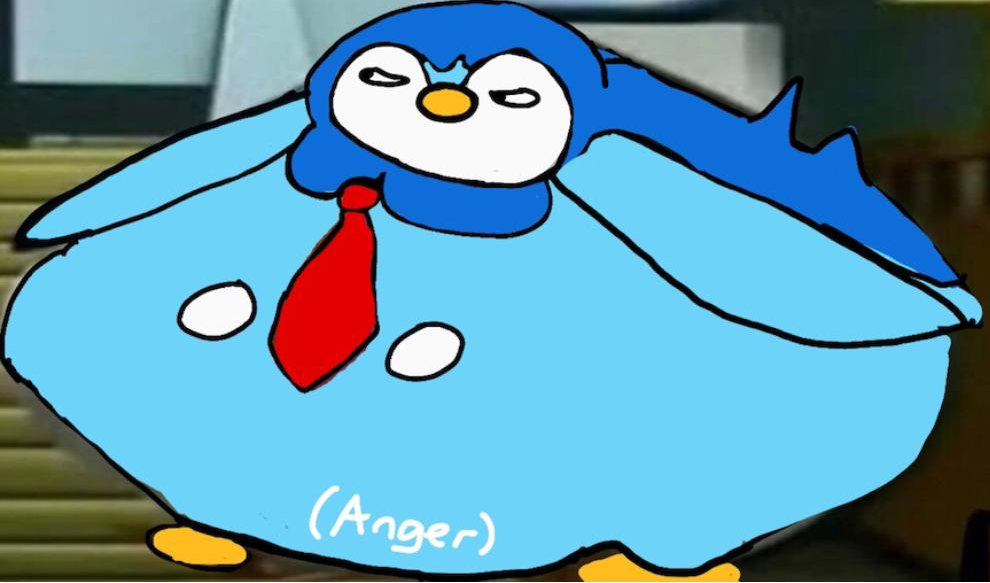 Piplup anger Blank Meme Template