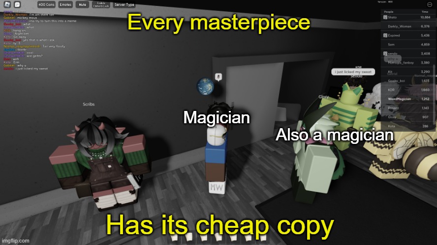 Every masterpiece; Also a magician; Magician; Has its cheap copy | image tagged in every masterpiece has its cheap copy | made w/ Imgflip meme maker