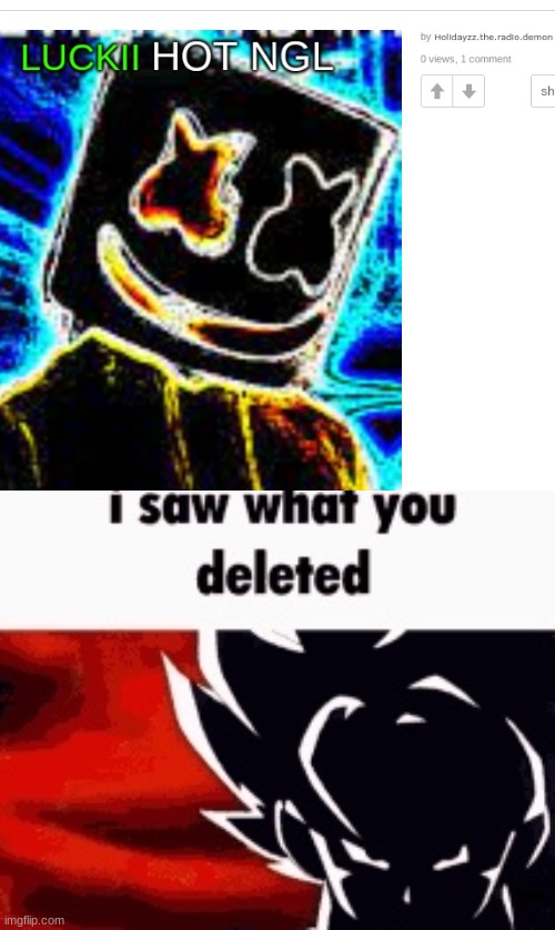 @holidayzz.the.radio.demon | image tagged in i saw what you deleted | made w/ Imgflip meme maker