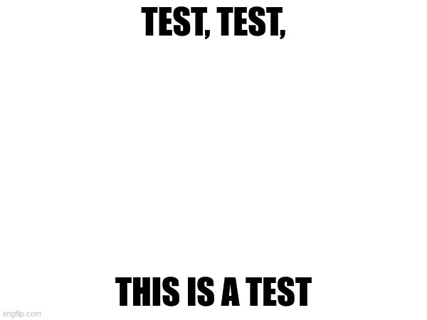 TEST, TEST, THIS IS A TEST | made w/ Imgflip meme maker
