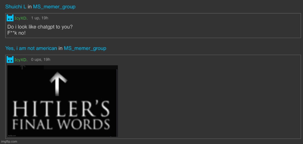 Hitler final words | made w/ Imgflip meme maker