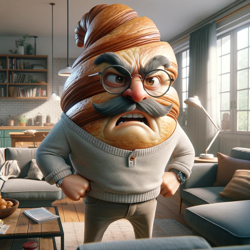 Mr Croissant Blank Meme Template