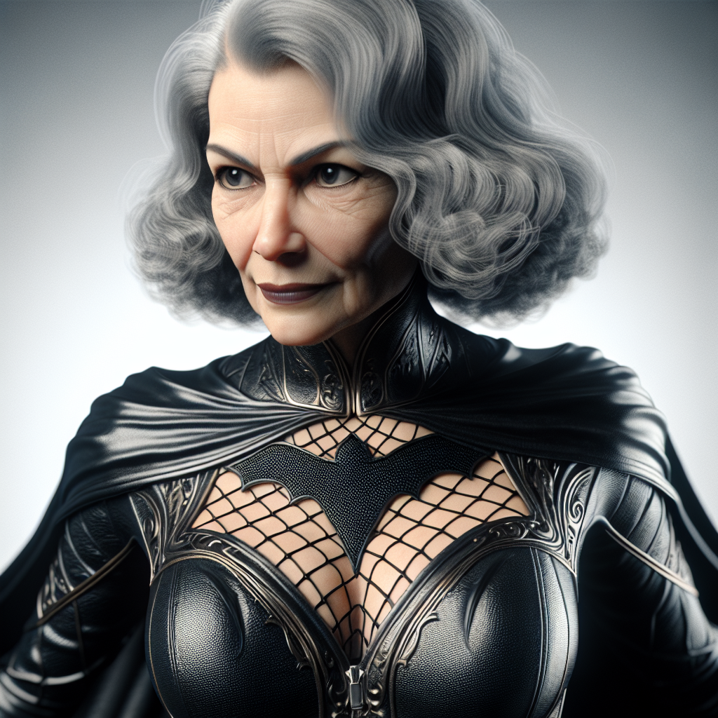 High Quality ruth Bader ginsburgwearing black leather superhero clothes Blank Meme Template