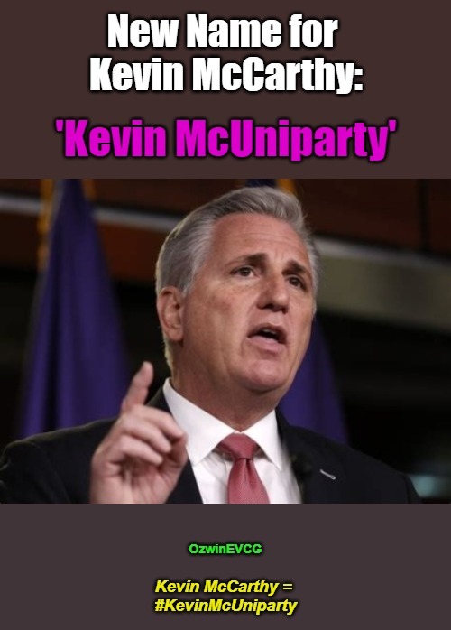 Kevin McCarthy = #KevinMcUniparty [NV] | image tagged in wef puppets,kevin mcuniparty,world economic forum,kevin mccarthy,rino,corruption | made w/ Imgflip meme maker