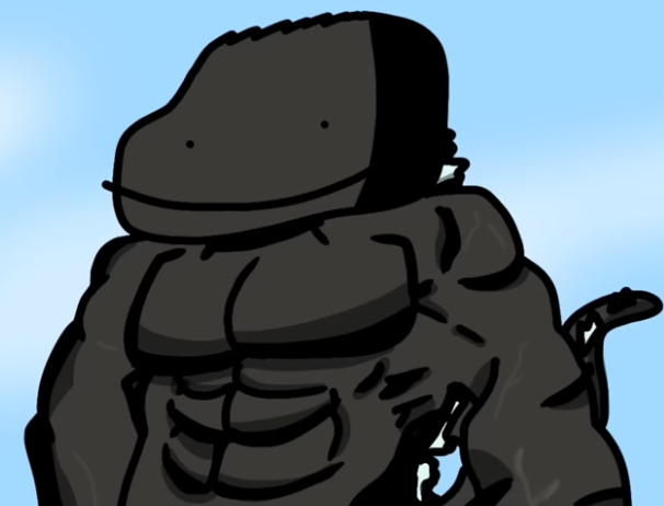 High Quality Buff Godzilla but poorly drawn Blank Meme Template